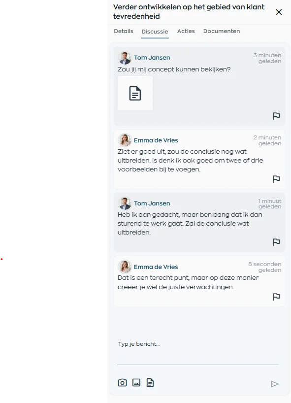 Reacties op interne updates