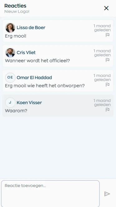 Reacties op interne updates