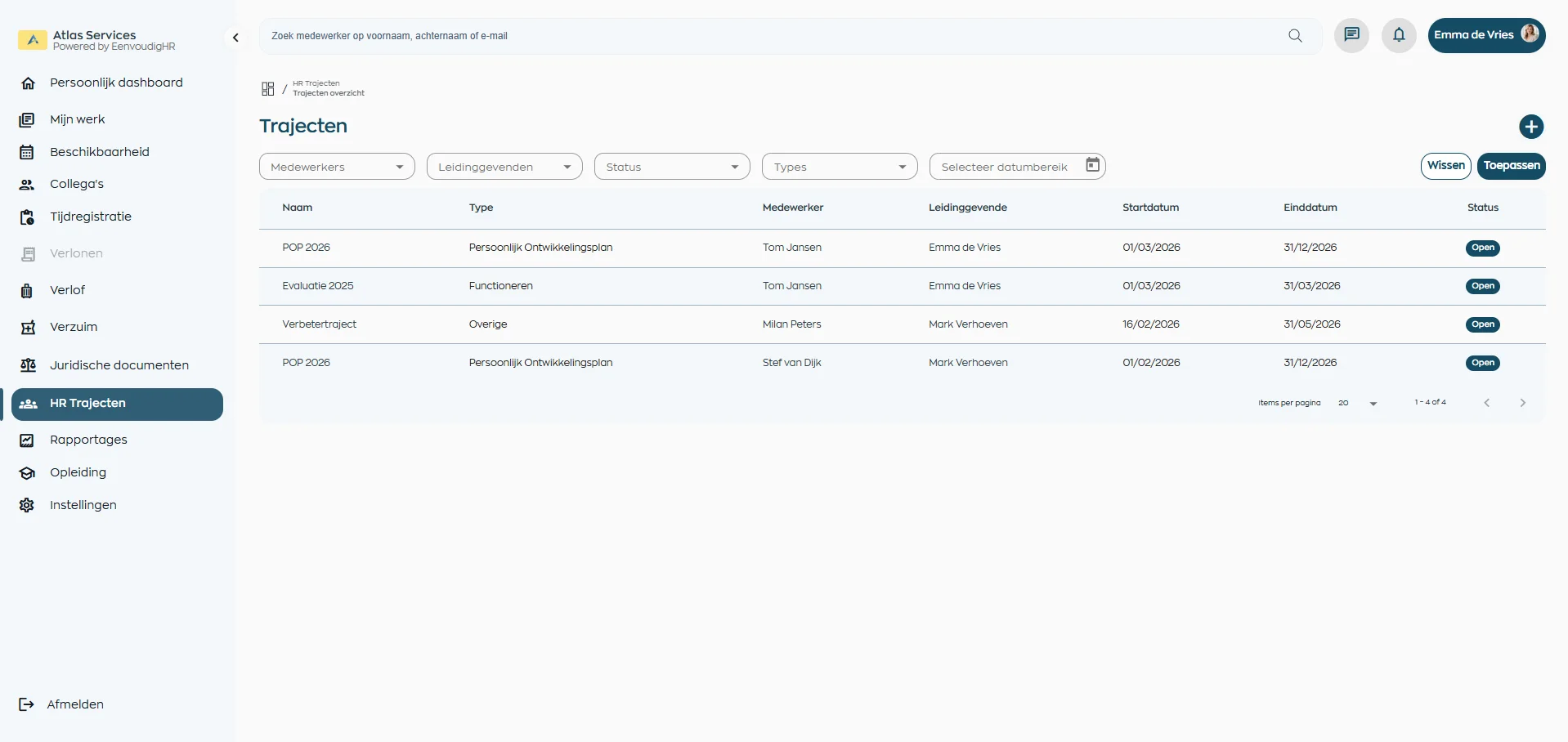 EenvoudigHRHR trajectenmodule