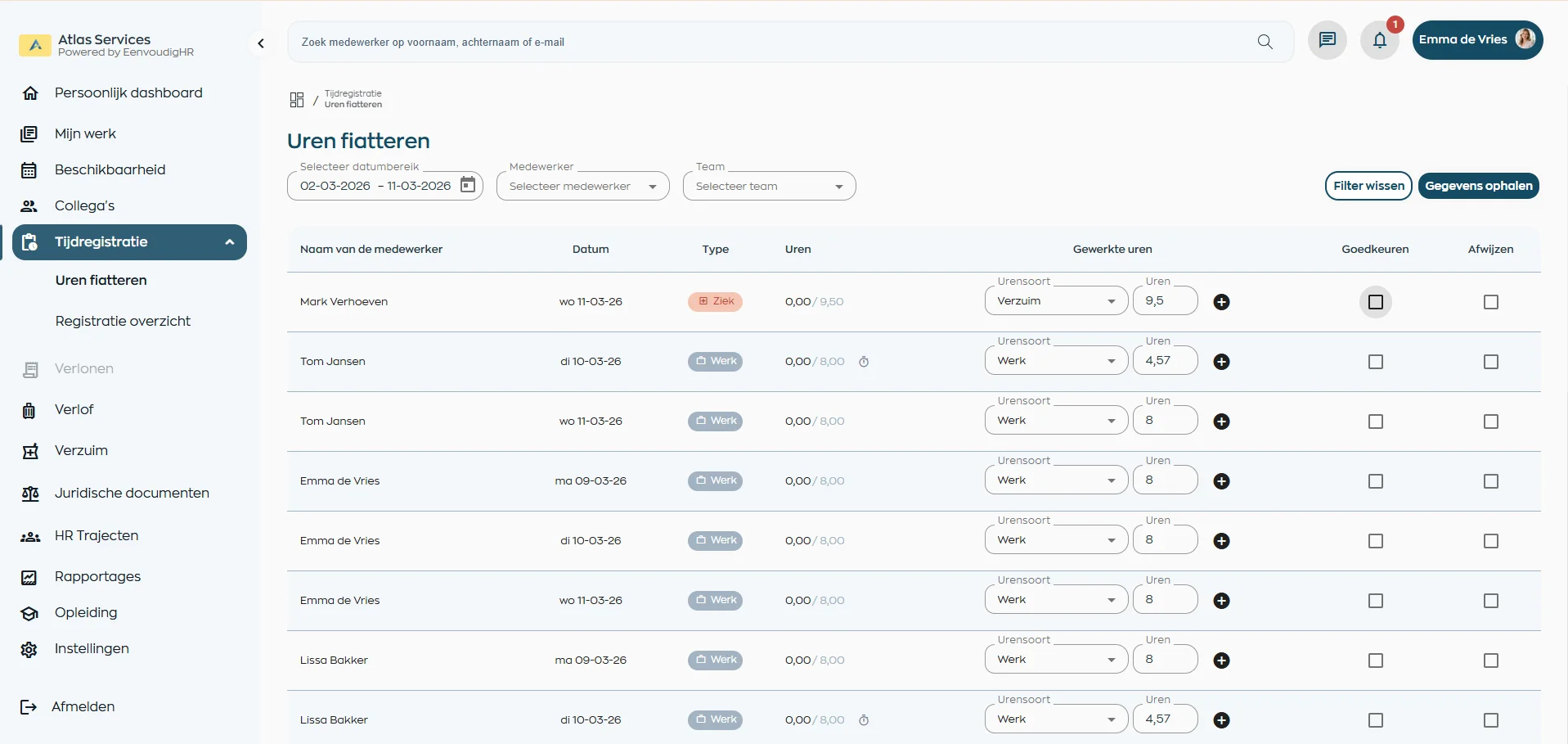 Urenregistratie gekoppeld aan planning