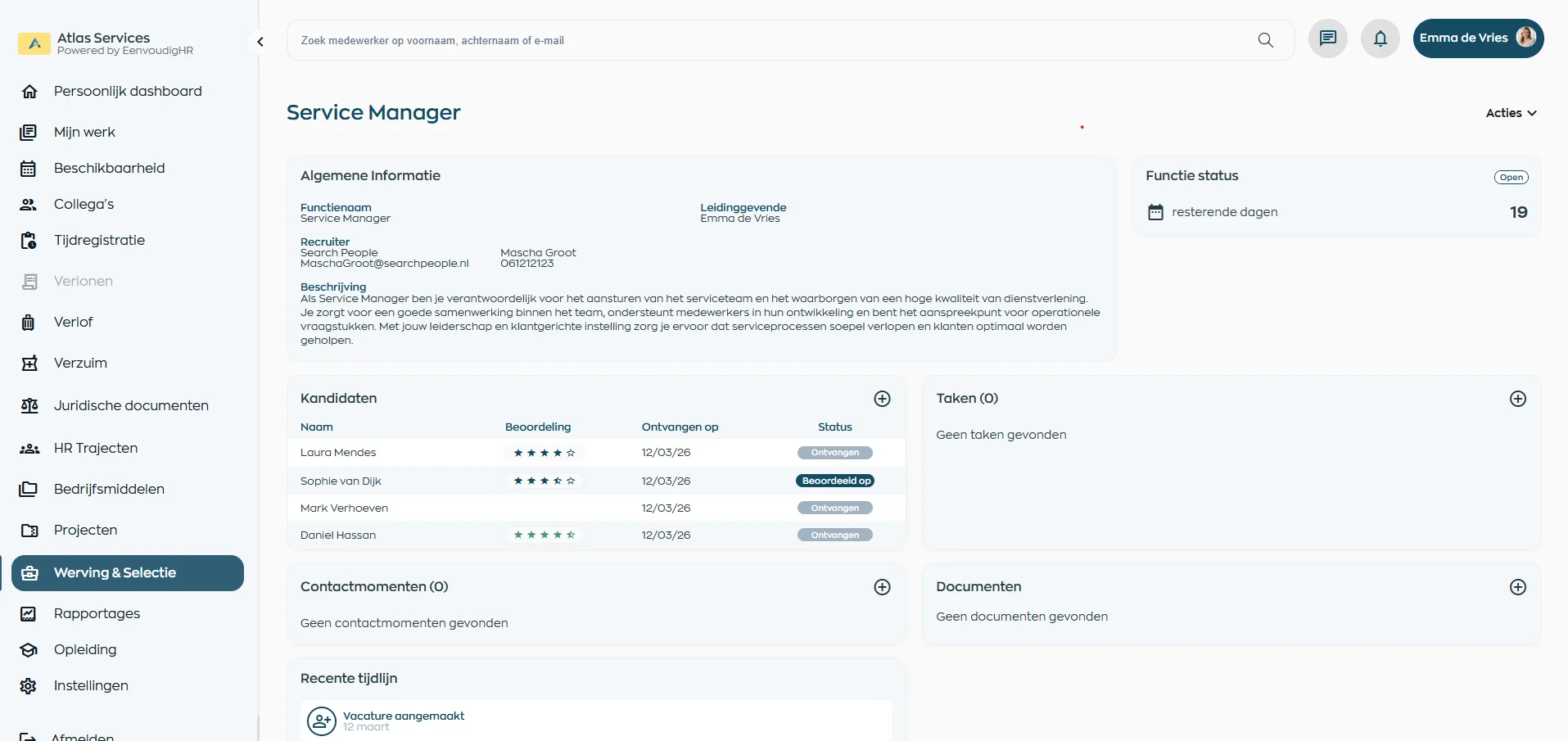 EenvoudigHRWerving & Selectiemodule